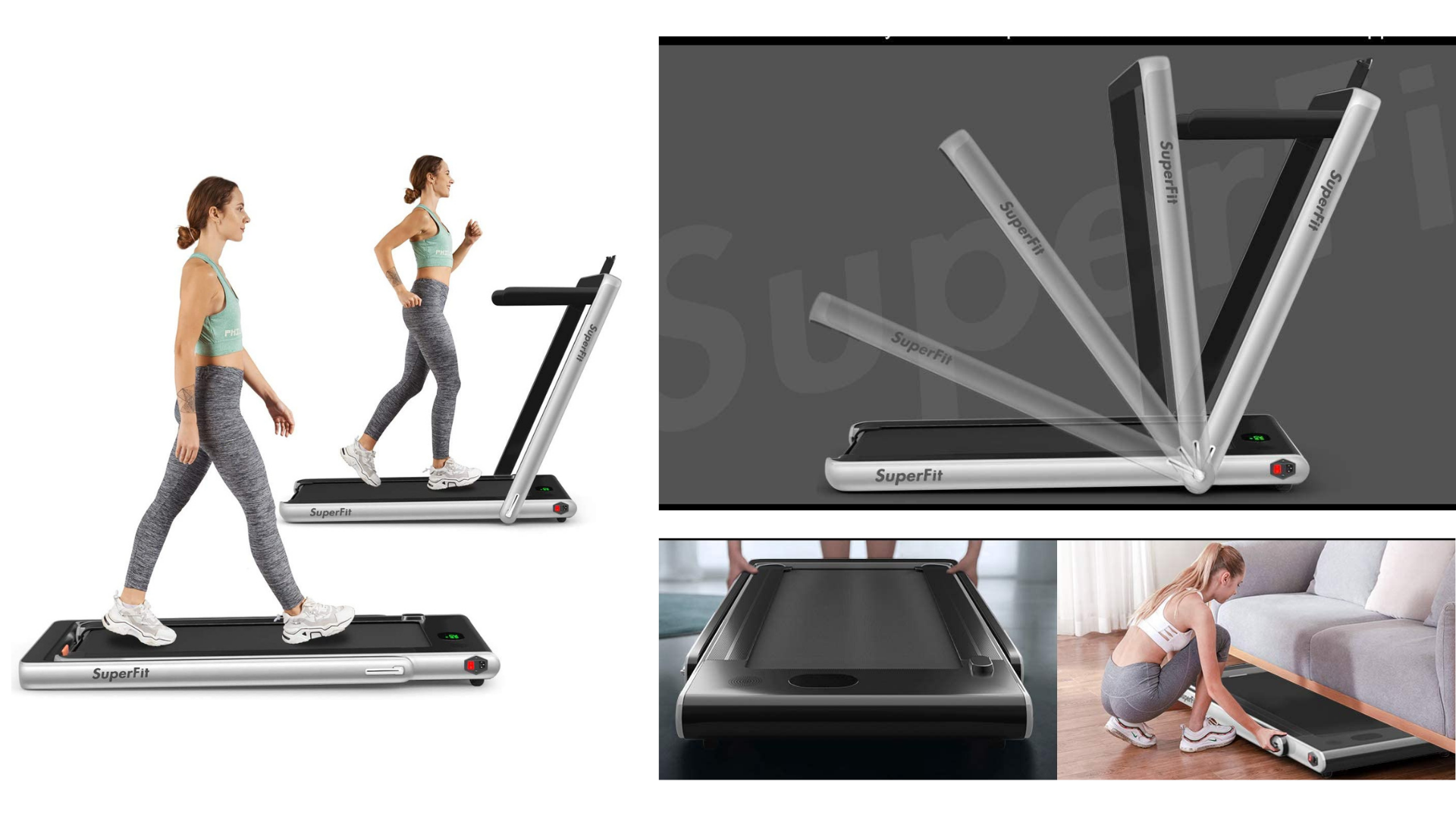 OVICX Folding Treadmills for Home Portable Foldable Compact Small Thin Electric Fold Up Lightweight Treadmill for Space Saver Apartment 