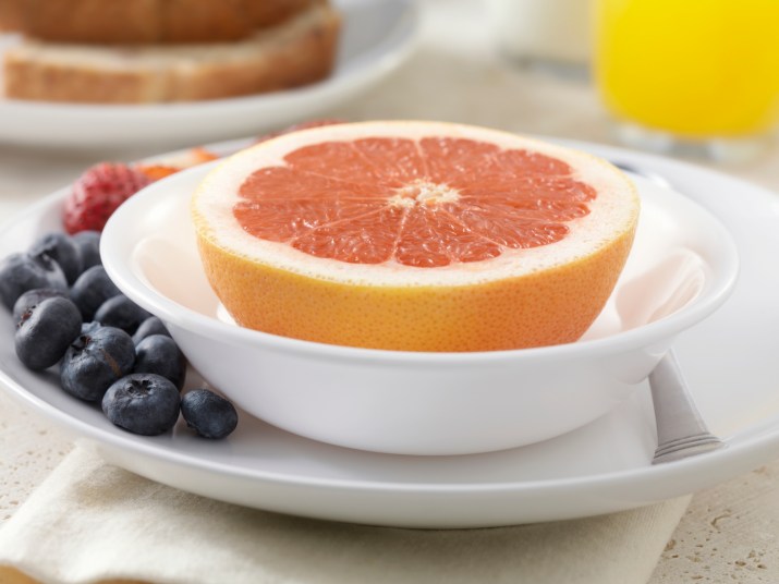 grapefruit and fresh fruit