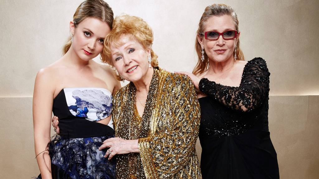 Debbie Reynolds, Carrie Fisher, and Billie Lourd
