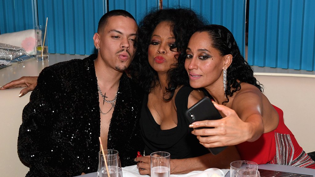 Diana Ross with two of her kids