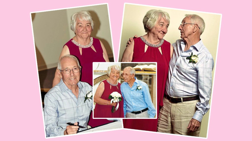 Collage of Florence and Fred's wedding photos