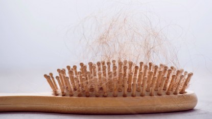 Hairbrush with hair