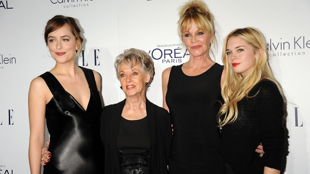 Melanie Griffith with mom and daughters
