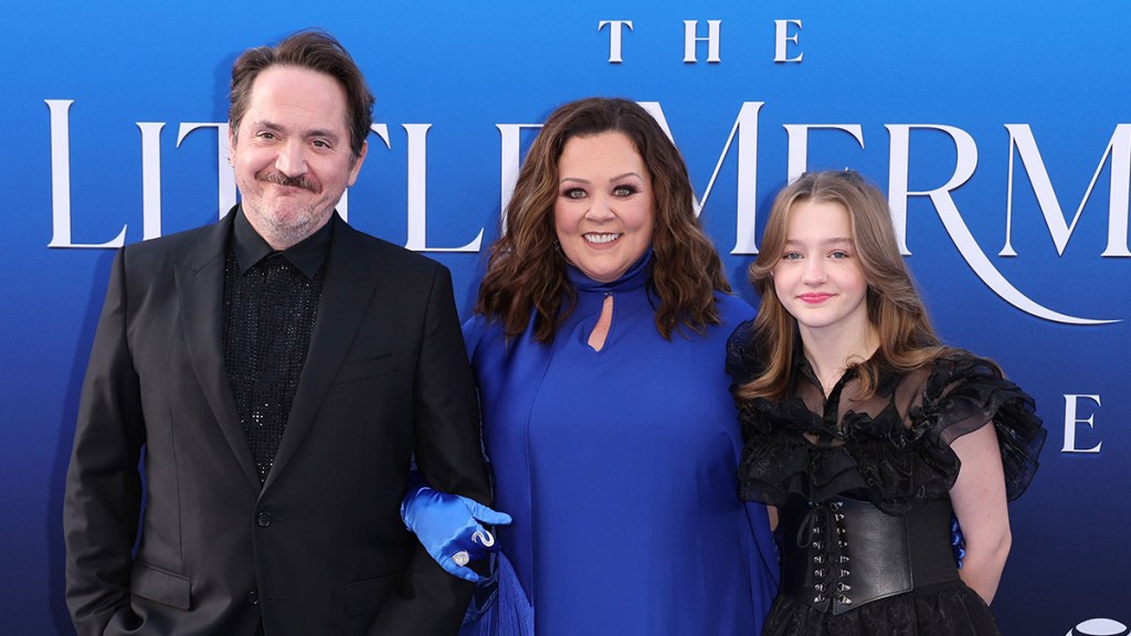 Ben Falcone, Melissa McCarthy and daughter 