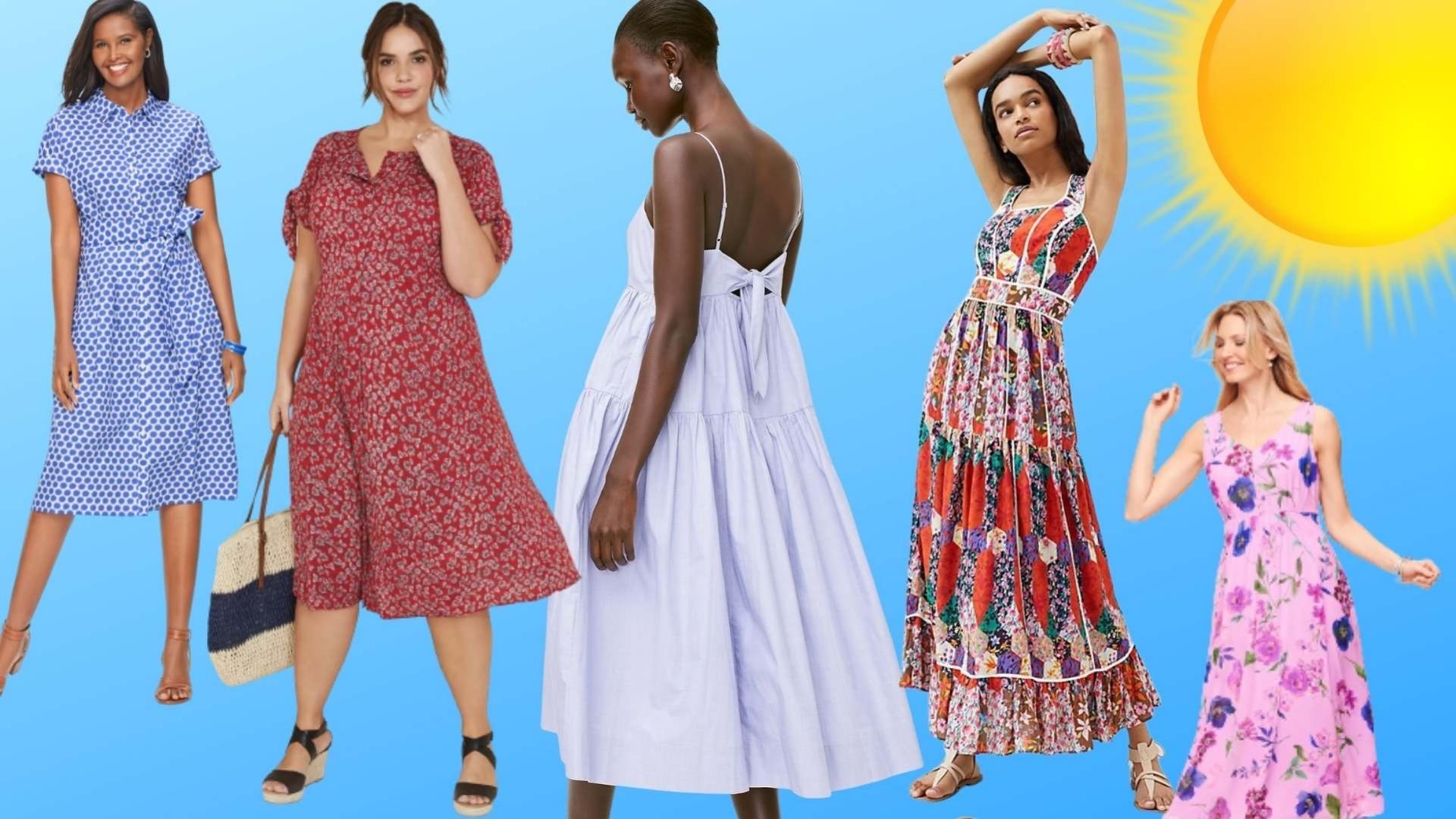 Summer Dresses for Women Miuye Women Plus Size Bohemian O-Neck Floral Print Vintage Sleeveless Long Maxi Dress