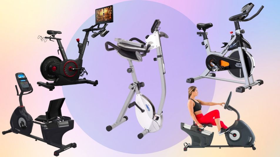 Elliptical Trainer Exercise Bike with Seat Easy Computer Office Fitness Workout Machine for Home Use