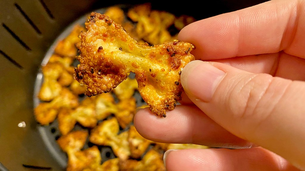 Close up of pasta chip