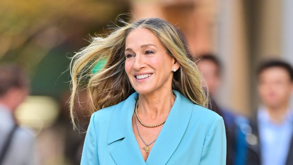 Sarah Jessica Parker with long hair in her 50s