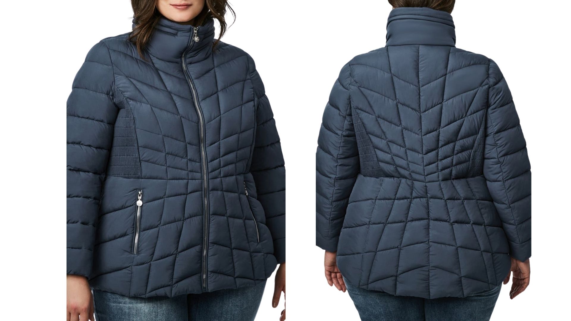 quilted plus size winter coat