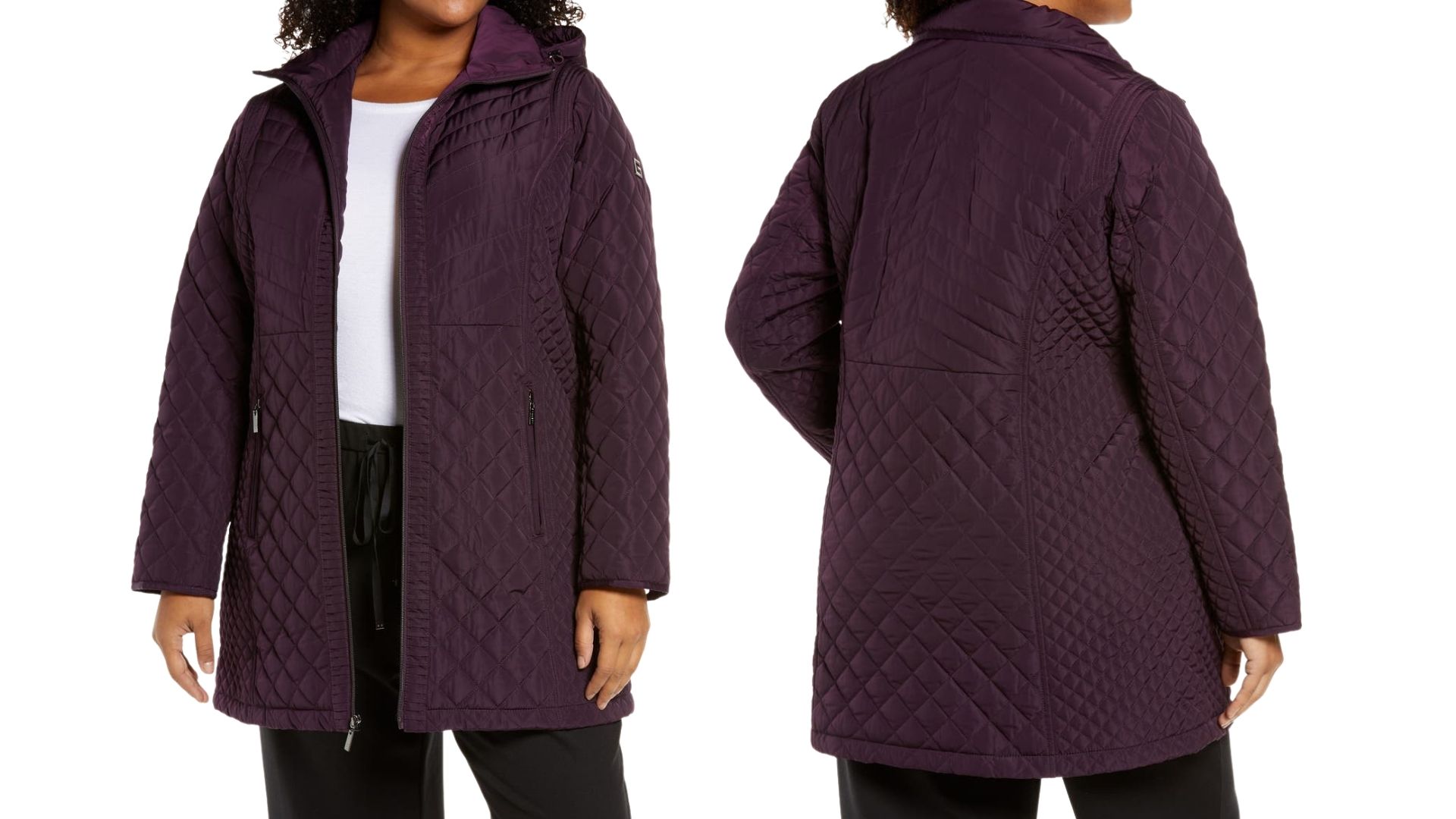 quilted plus size winter jacket