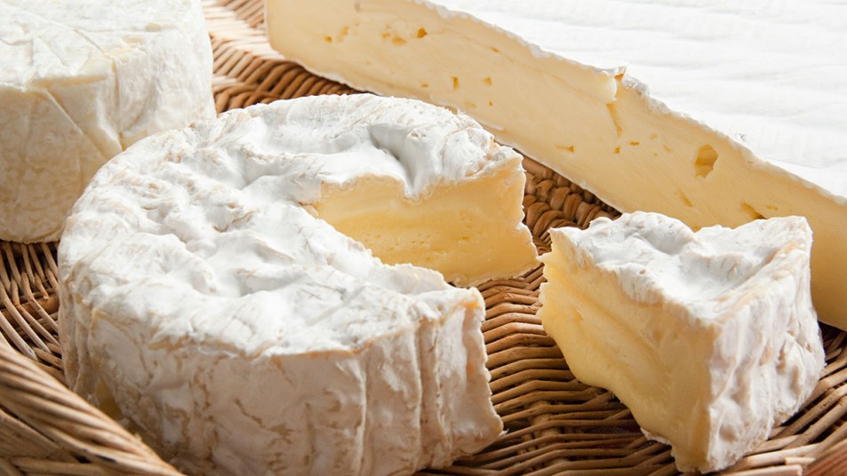 Camembert and brie cheeses