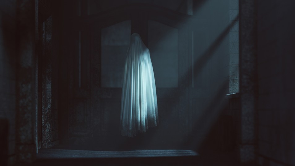 floating ghost in old house