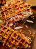 Thanksgiving stuffing waffle sandwich