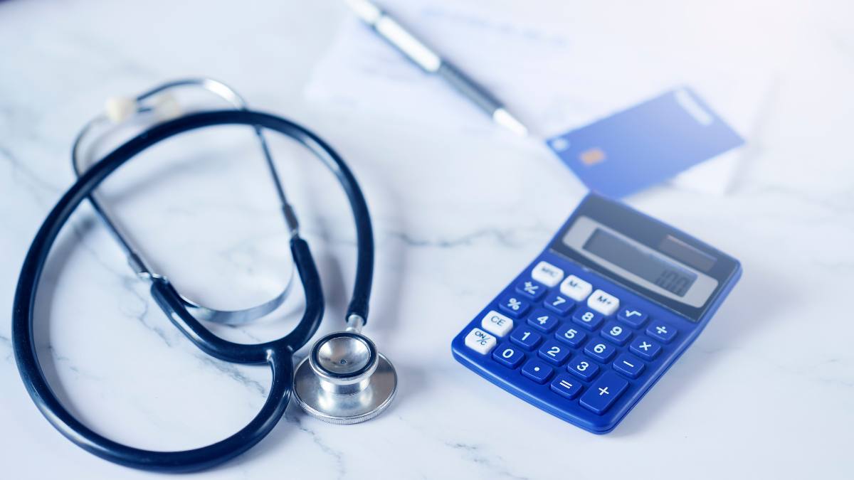 Stethoscope and Calculator