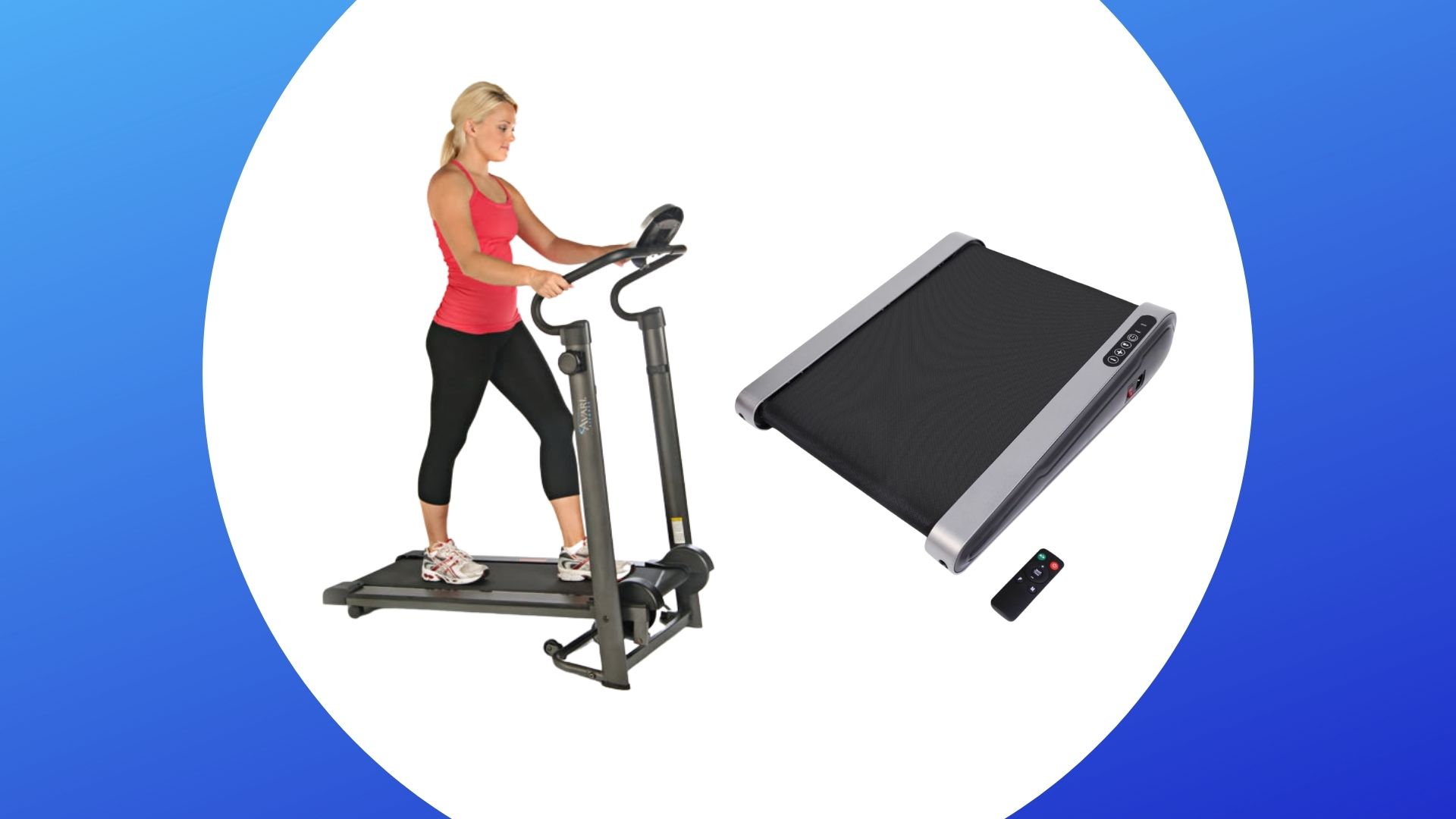Compact Design Manual Treadmill Cardio Fitness Walking Machine Home Fitness 