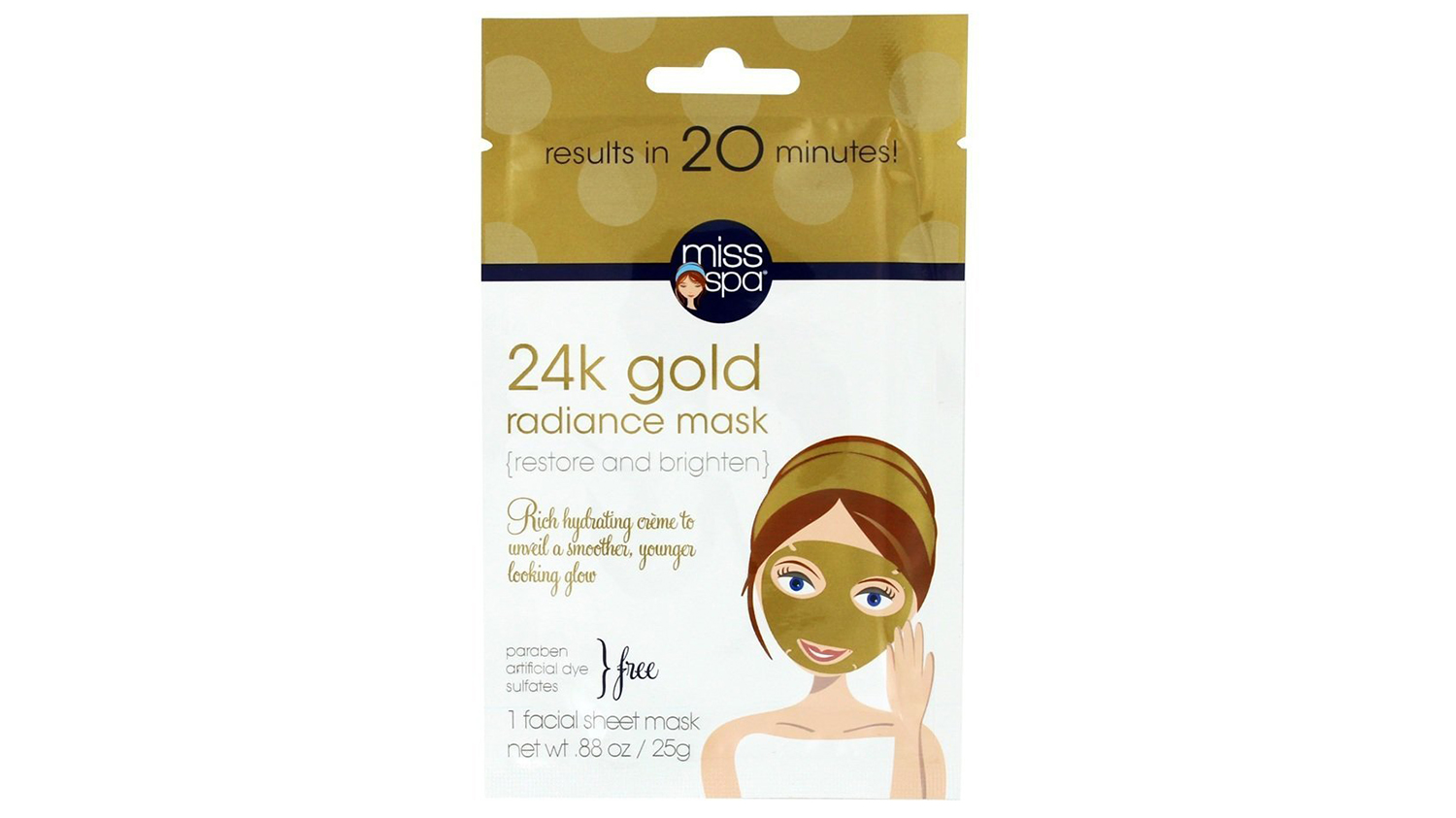 24K gold mask
