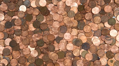 Variety of pennies