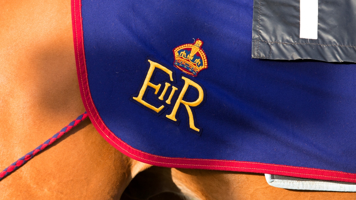 royal insignia on a horse's cloth