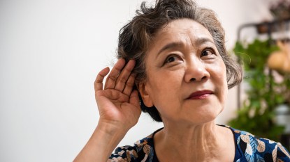 woman with hearing loss
