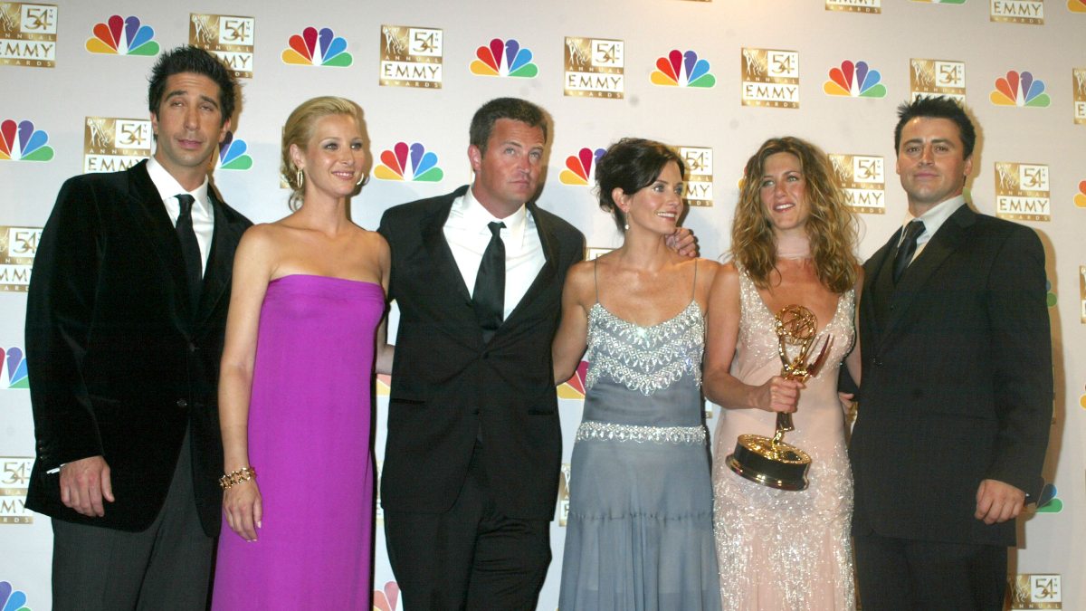 Cast of Friends: David Schwimmer, Lisa Kudrow, Matthew Perry, Courteney Cox Arquette, Jennifer Aniston and Matt LeBlanc