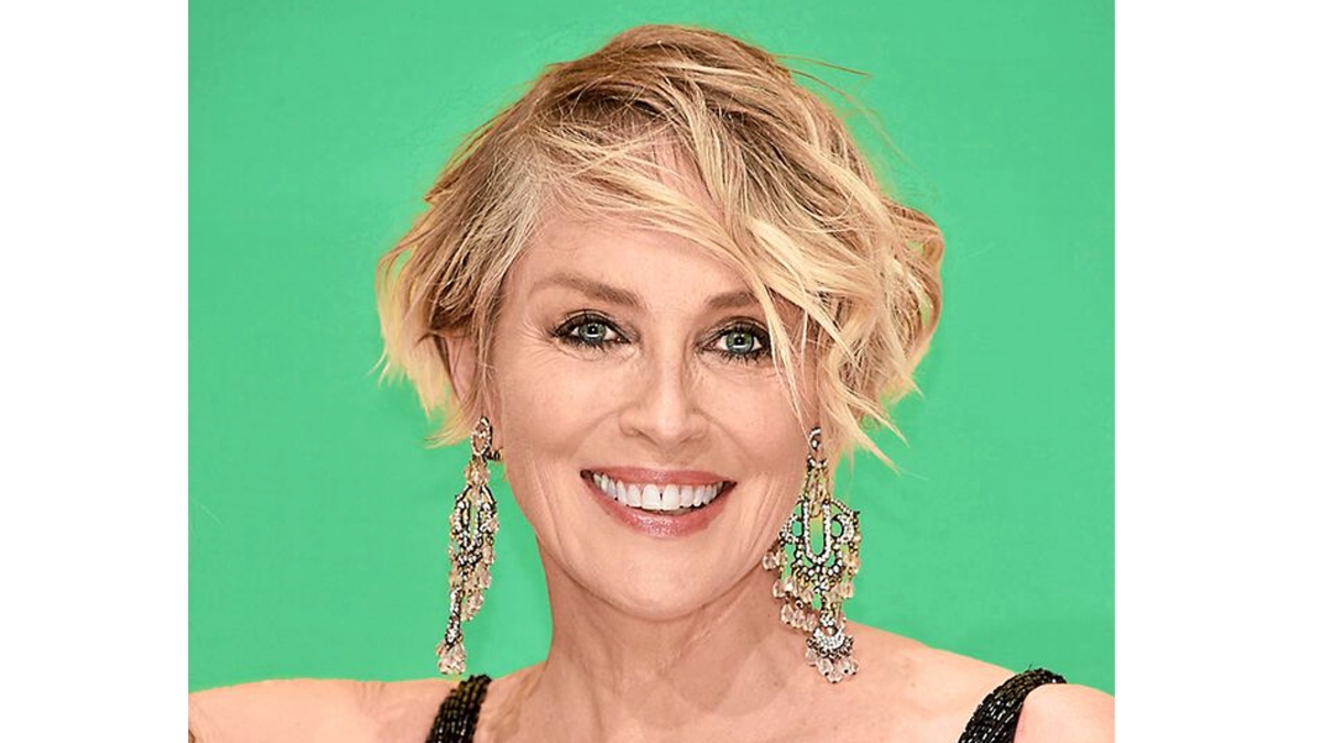 Sharon Stone with a pixie cut