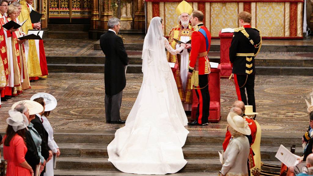 The wedding ceremony begins