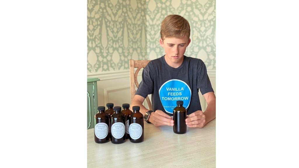 William Cabaniss with Vanilla Feeds Tomorrow products