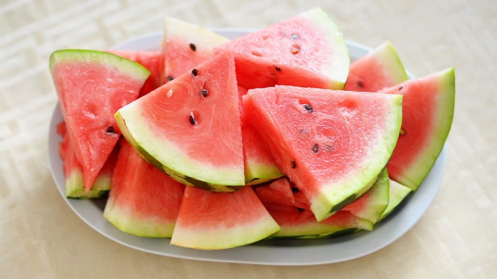 Sliced watermelon