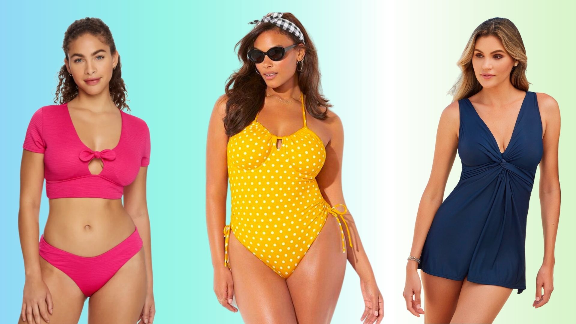 Plus Size Womens Swimdres Costume Strappy Skirted Swimwear Swimsuit Beachwear UK 
