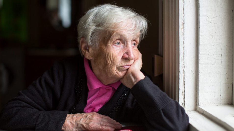 senior woman experiencing social isolation