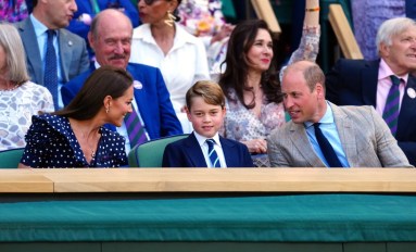 Prince George with parents William and Kate at Wimbledon 2022
