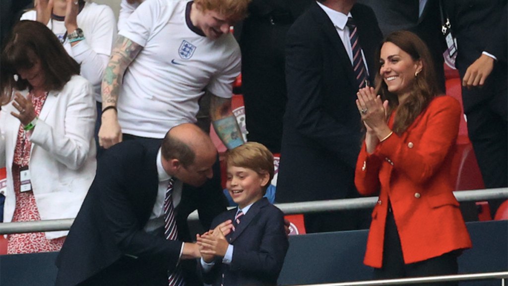 Prince William and Prince George wearing matching outfits