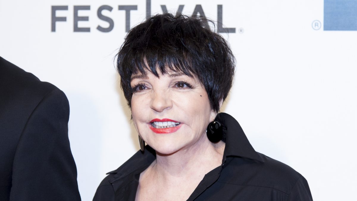 Liza Minnelli in 2013 with a black undercut, short haircut for women over 60