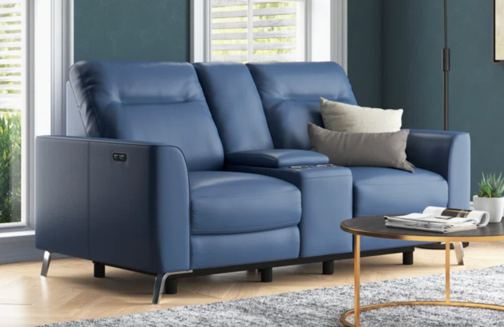 Artsiom 73'' Leather Reclining Loveseat
