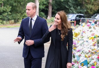 Prince William and Princess Catherine at memorial for the Queen