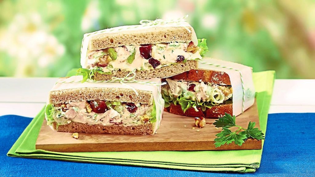 Healthy Rotisserie Chicken , Fruit ‘n’ Nut Chicken Salad Sandwiches