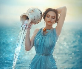 Water bearer, the symbol of Aquarius