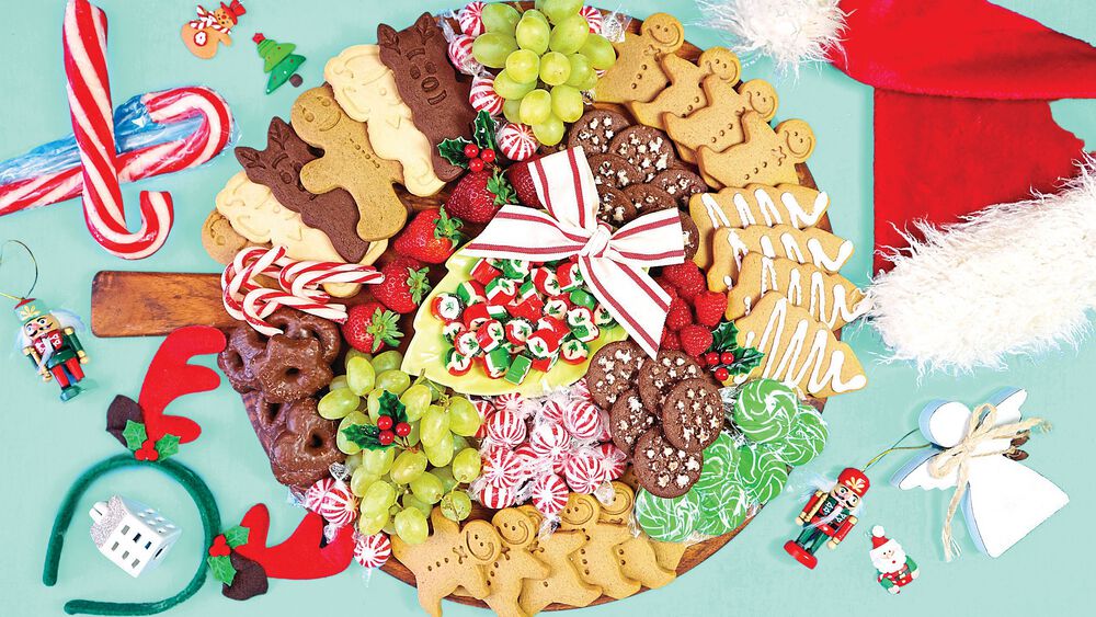 Store-bought cookies and sweets board