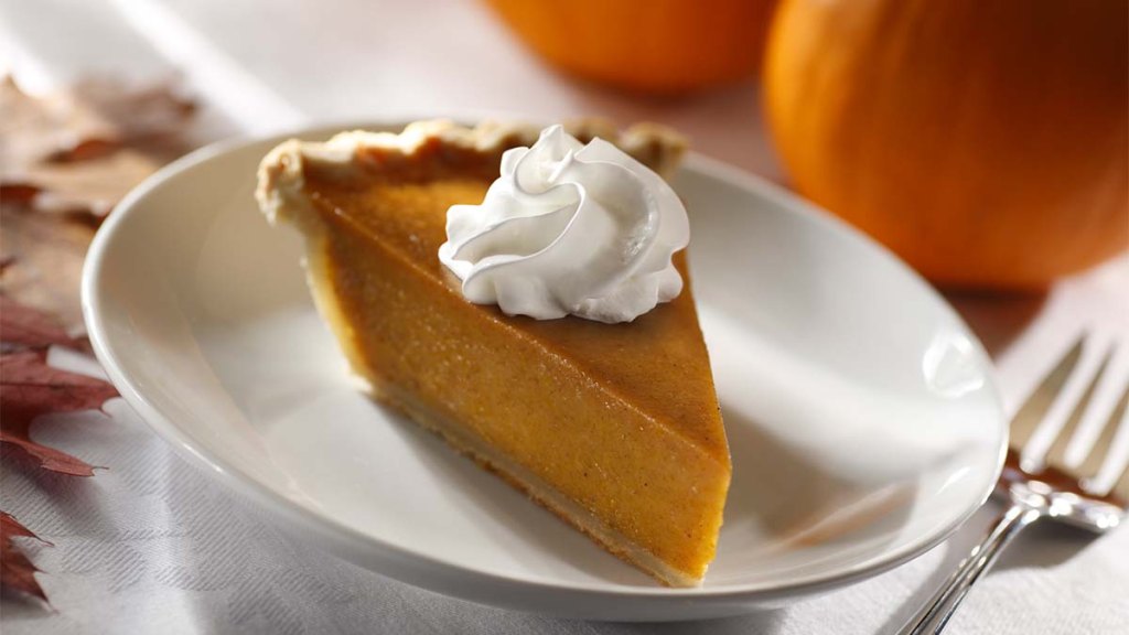 Pumpkin pie slice