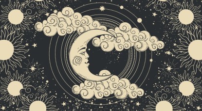 Illustration of a moon to depict moon signs in astrology
