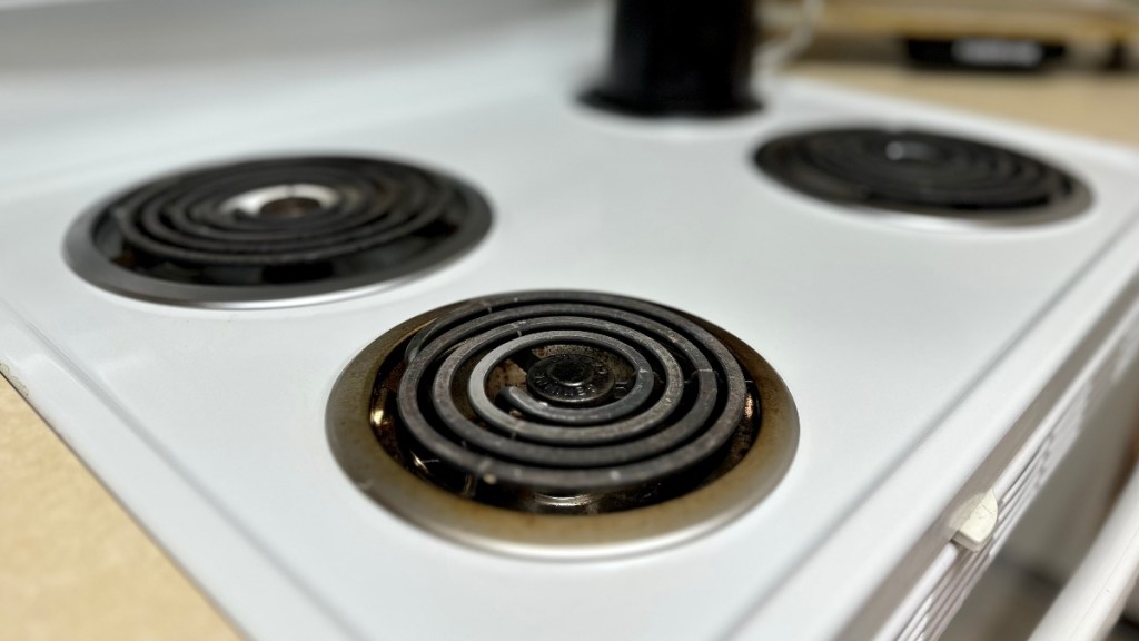 A clean electric stovetop