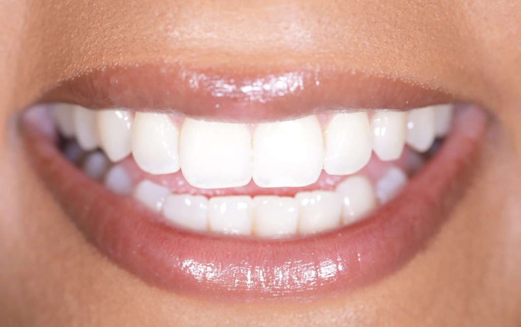 close up of white teeth