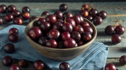Bowl of muscadine grapes