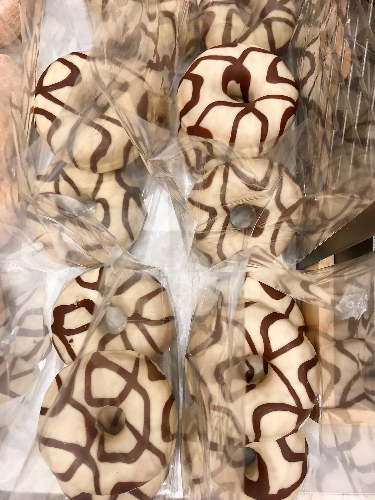 Mini donuts in cellophane bag