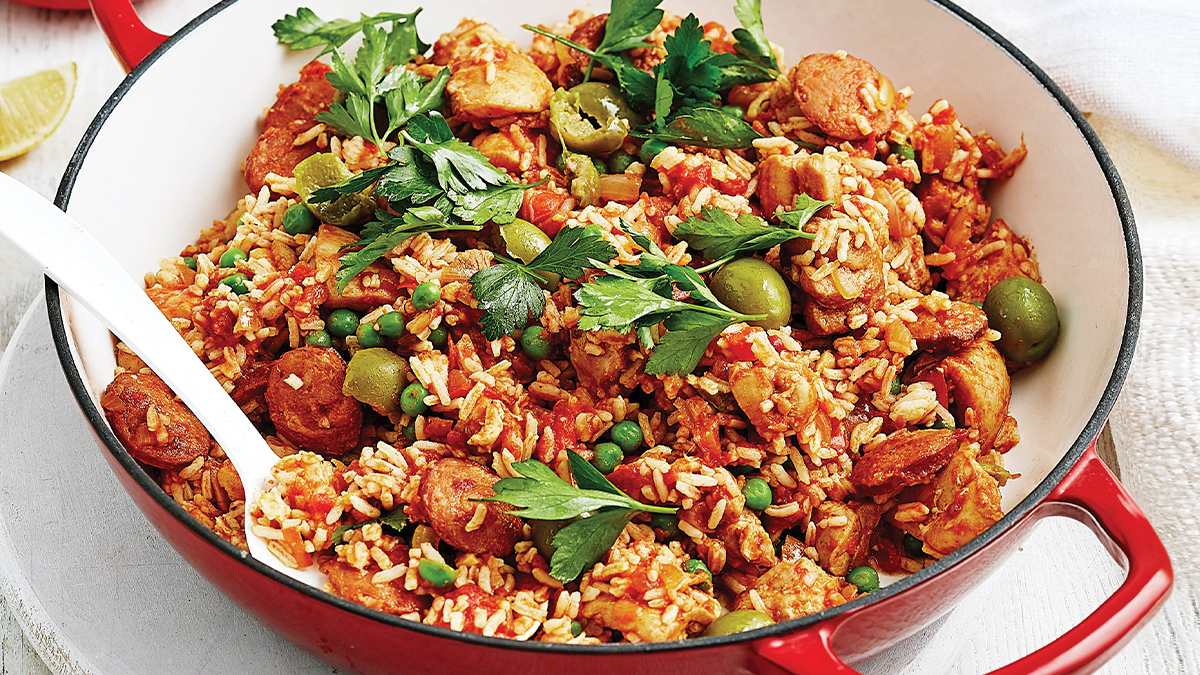 Chicken and Andouille Sausage Jambalaya Recipe Woman's World