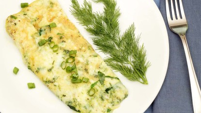 Egg white and herb omelette