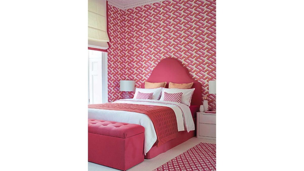 Vibrant pink bedroom