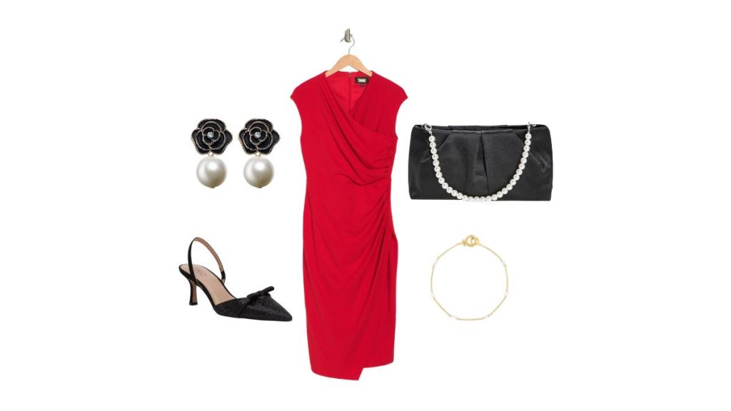 Red cocktail dress
