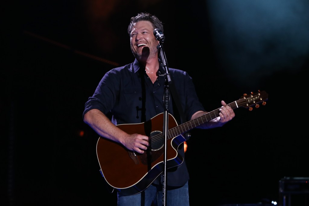 Blake Shelton performs in concert during the 2017 CMA Music Festival on June 9, 2017 at Nissan Stadium in Nashville, Tennessee