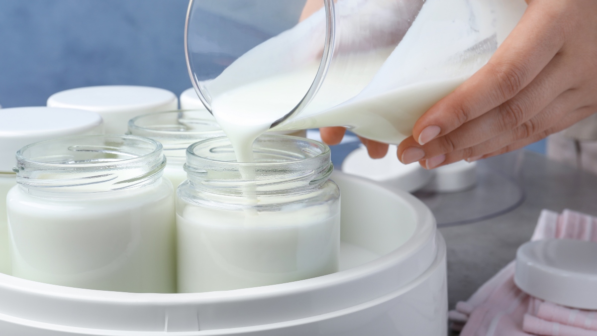 https://www.womansworld.com/wp-content/uploads/2023/02/woman-pouring-milk-into-glass-jars-to-make-yogurt-at-home.jpg